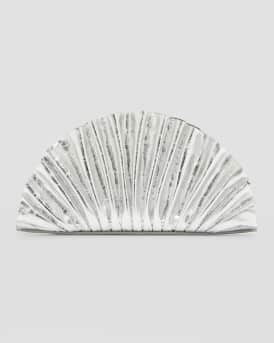 Nala Mini Shell Metallic Clutch Bag