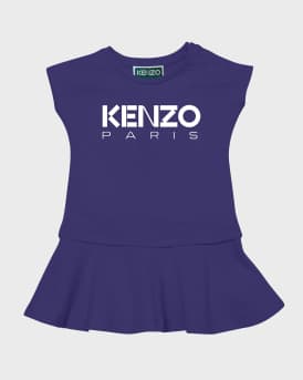 Kenzo Girl s Logo Print T Shirt Dress Size 4 5 Neiman Marcus