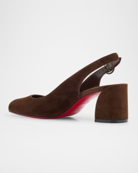 So Jane Suede Red Sole Slingback Pumps