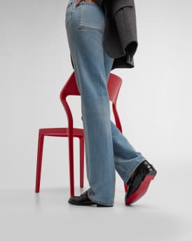 Donna Calfskin Red Sole Penny Loafers