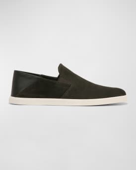 Men s Leather Slip On Sneakers