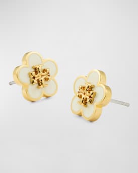 Kira Enamel Flower Stud Earrings