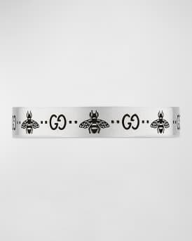 Men's GG and Bee Band Ring, 4mm