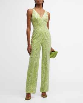 Dress the population charlie sequin jumpsuit store