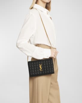 Cassandre YSL Wallet on Chain in Quilted Smooth Leather
