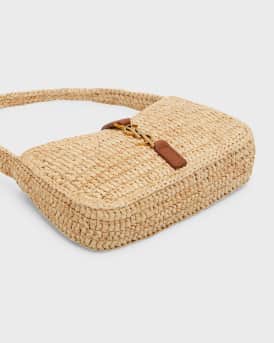 Le  5 A 7 Mini YSL Shoulder Bag in Raffia