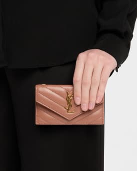 Cassandre YSL Quilted Leather Fragments Card Holder