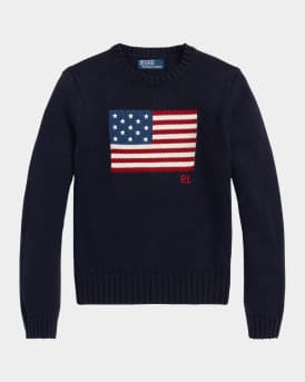 Flag Cotton Crewneck Sweater