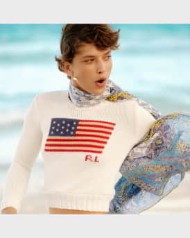 Flag Cotton Crewneck Sweater