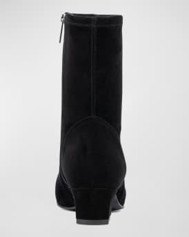 Stassi Stretch Suede Ankle Boots