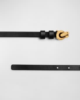 Knot Buckle Leather Belt 