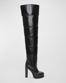 Alexander mcqueen best sale thigh high boots