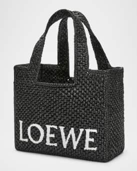 x Paula’s Ibiza Font Logo Small Tote Bag in Raffia