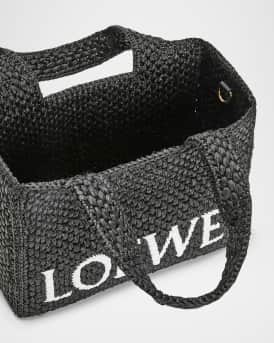 x Paula’s Ibiza Font Logo Small Tote Bag in Raffia