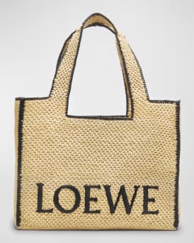 x Paula’s Ibiza Font Logo Large Tote Bag in Raffia