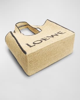 x Paula’s Ibiza Font Logo Large Tote Bag in Raffia