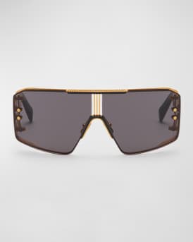 Le Masque Black Titanium & Acetate Shield Sunglasses