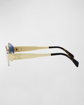 Triomphe Round Metal & Acetate Sunglasses 
