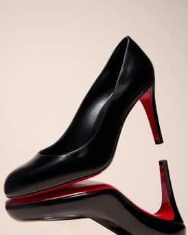 Pumppie Abrasivato Red Sole Calfskin Leather Pumps