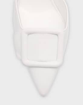 Maysli Leather Buckle Halter Pumps