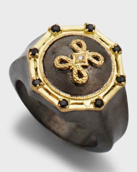 Men's Two-Tone Romero Celtic Knot Signet Ring