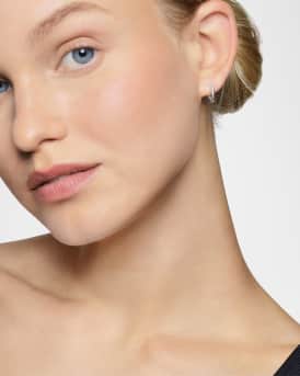 Sculpted Cable Huggie Hoop Earrings in Silver, 2.2mm, 0.4"L