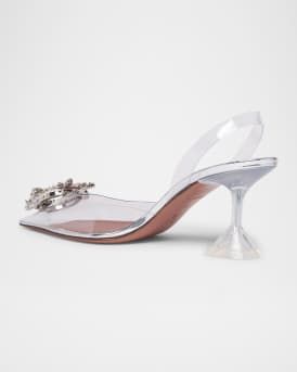 Begum Clear Crystal Slingback Pumps
