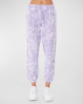 Spiritual Gangster Crystal Tie Dye Boyfriend Sweatpants Neiman