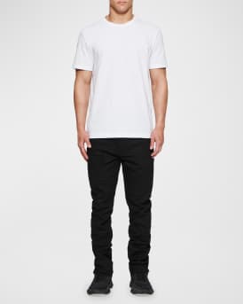 Men's P005 Black Raw Slim-Fit Jeans