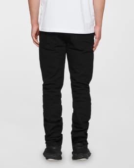 Men's P005 Black Raw Slim-Fit Jeans