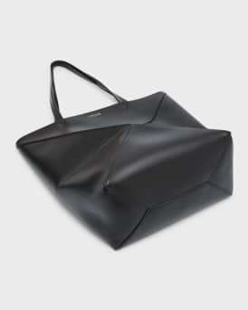 Puzzle Fold Medium Tote Bag in Shiny Leather