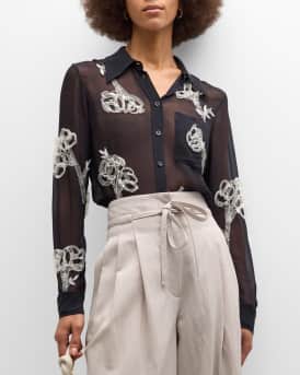 Liberty Embellished Button Up Shirt – 3.1 Phillip Lim