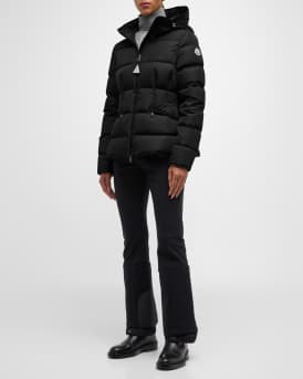 Avoce Hooded Puffer Jacket with Elastic Belt