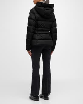 Avoce Hooded Puffer Jacket with Elastic Belt