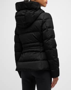 Avoce Hooded Puffer Jacket with Elastic Belt
