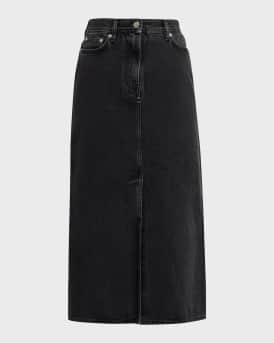 スカート LouLou De Saison 'Rona' skirt White Rona Denim Maxi Skirt by Loulou de Saison on Sale