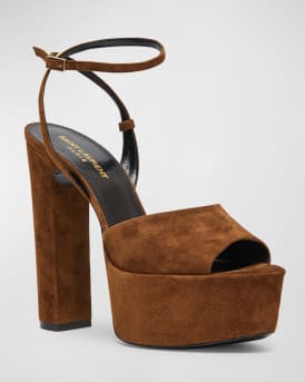 Jodie Suede Ankle-Strap Platform Sandals