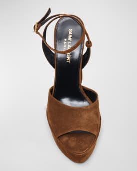 Jodie Suede Ankle-Strap Platform Sandals