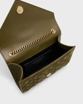 Envelope Triquilt Small YSL Shoulder Bag in Suede