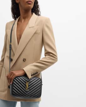 Lou Medium YSL Camera Bag with Pocket in Quilted Leather