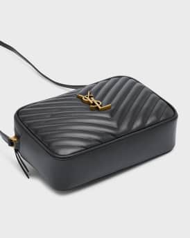 Lou Medium YSL Camera Bag with Pocket in Quilted Leather
