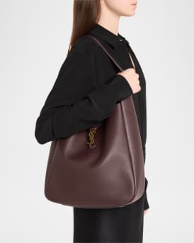 Le 5A7 Large YSL Shoulder Hobo Bag in Smooth Leather
