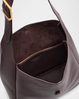 Le 5A7 Large YSL Shoulder Hobo Bag in Smooth Leather