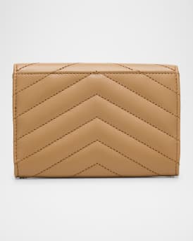 YSL Monogram Small Flap Wallet in Smooth Leather