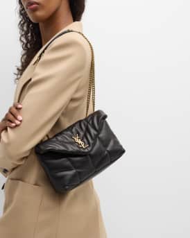 Lou Puffer Toy YSL Shoulder Bag in Quilted Leather