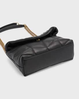 Lou Puffer Toy YSL Shoulder Bag in Quilted Leather