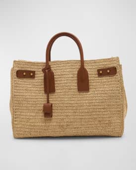 Sac De Jour Medium Top-Handle Bag in Raffia
