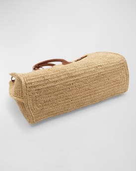 Sac De Jour Medium Top-Handle Bag in Raffia