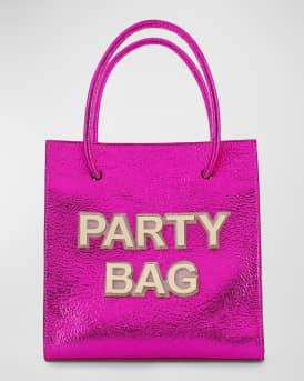 Mini Party Metallic Leather Tote Bag