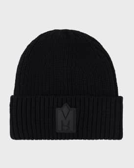 Men's M-Logo Patch Beanie Hat
